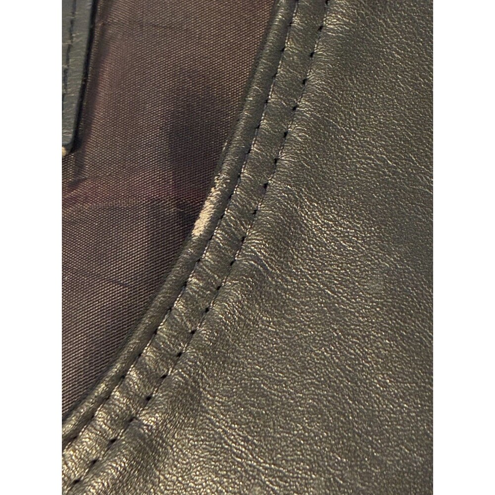 All American Rider Vintage Black Leather Vest - Picture 4 of 6